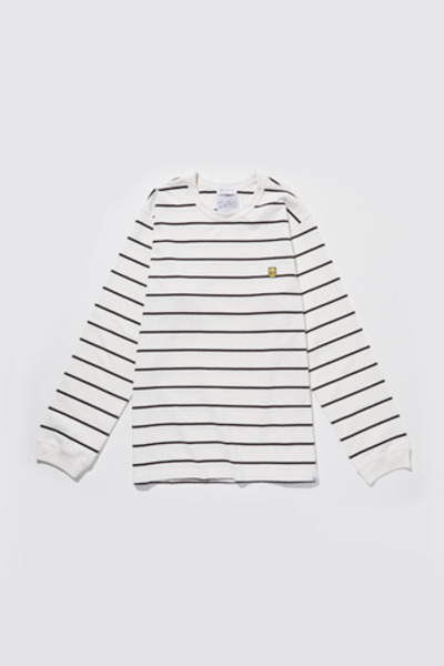LIFUL x SWBD WWS PATCHED STRIPED L/S TEE (WH)