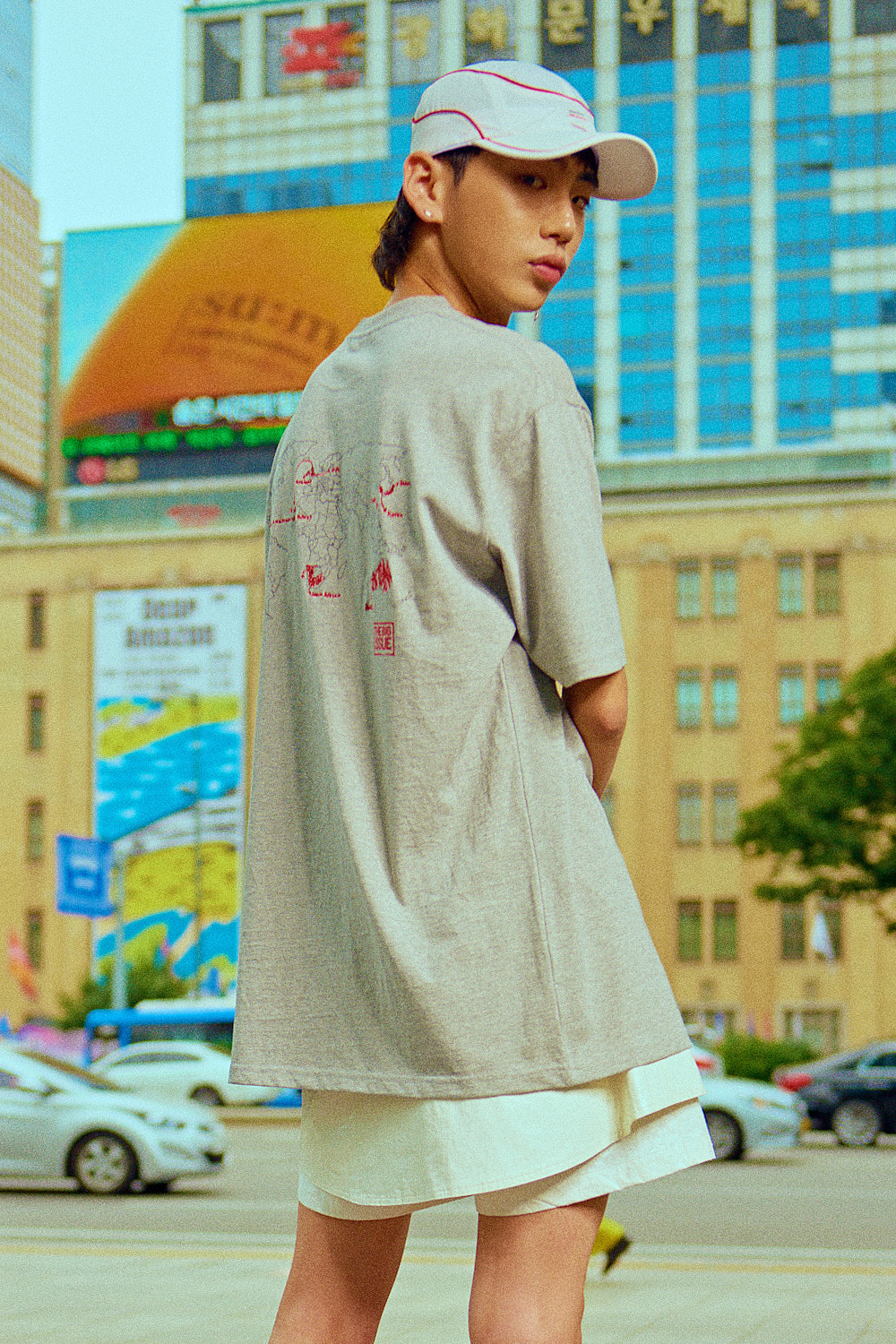 SWBD X BIG ISSUE MAP T-SHIRT (GRAY)